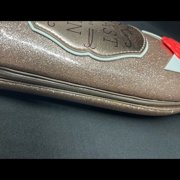 Kate Spade New York Limited Edition top zip Champagne Bottle Clutch. - Picture 5 of 13
